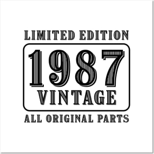 All original parts vintage 1987 limited edition birthday Posters and Art